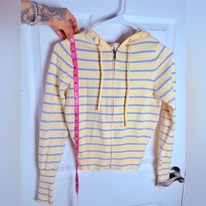 Stella Tweed Yellow and White Striped Hoodie